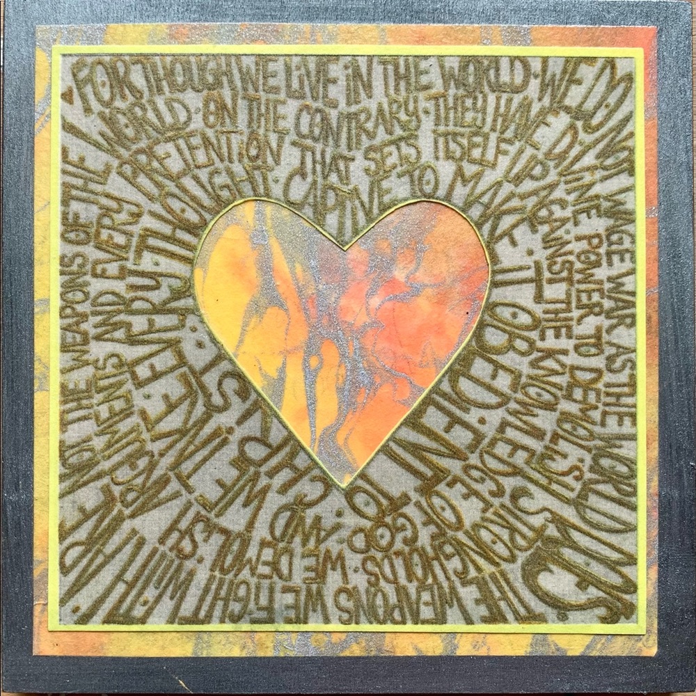 One of a kind handmade scripture art